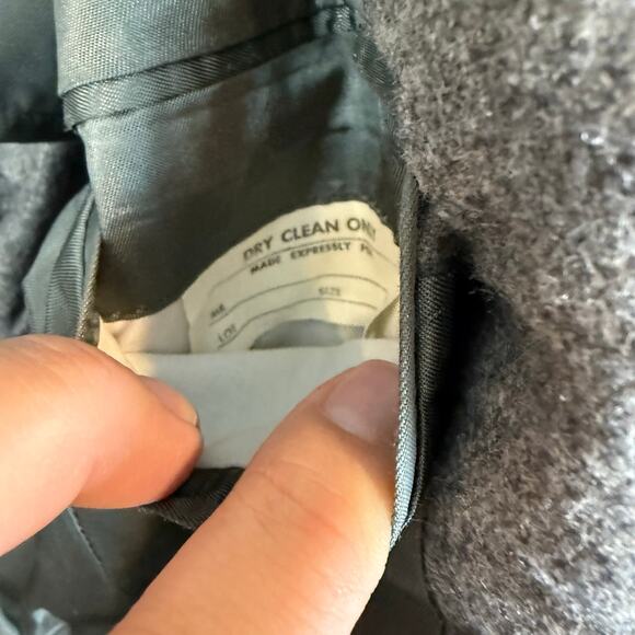 Stanley Blacker Jordan Marsh Gray Wool Blazer Sport Coat Jacket Gold Buttons - Picture 10 of 16